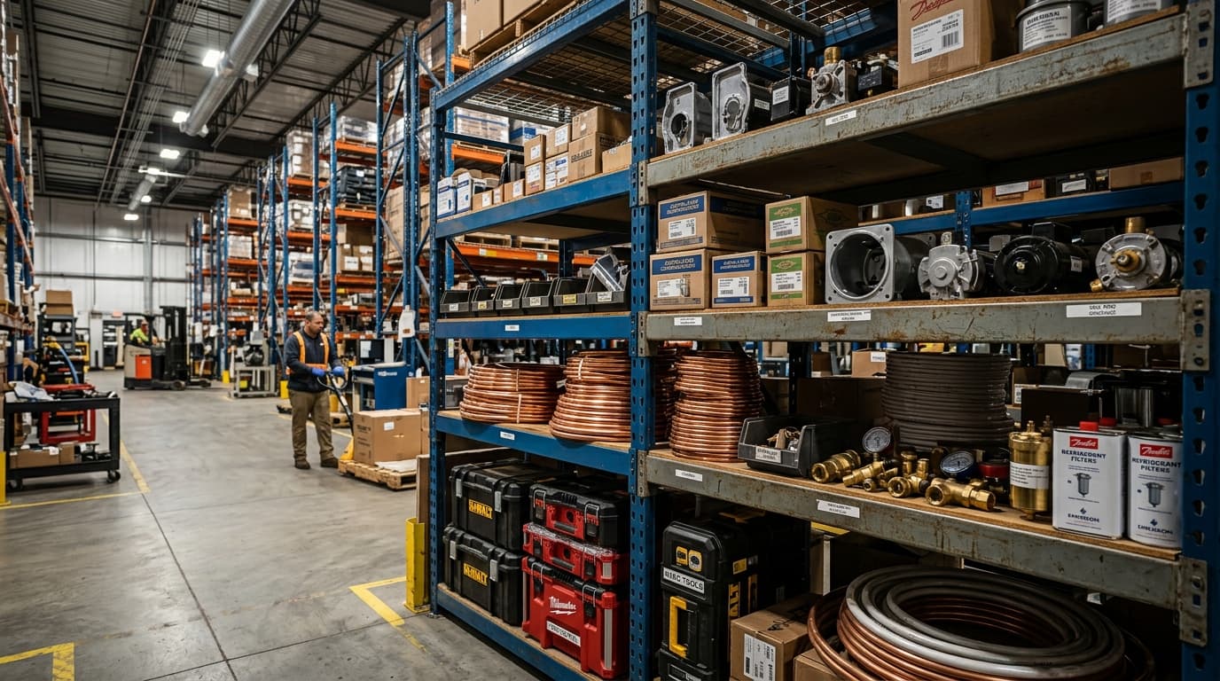 Almacén de insumos y repuestos de refrigeración